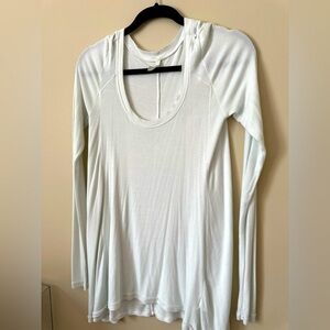 Free people white long sleeve shirt size small